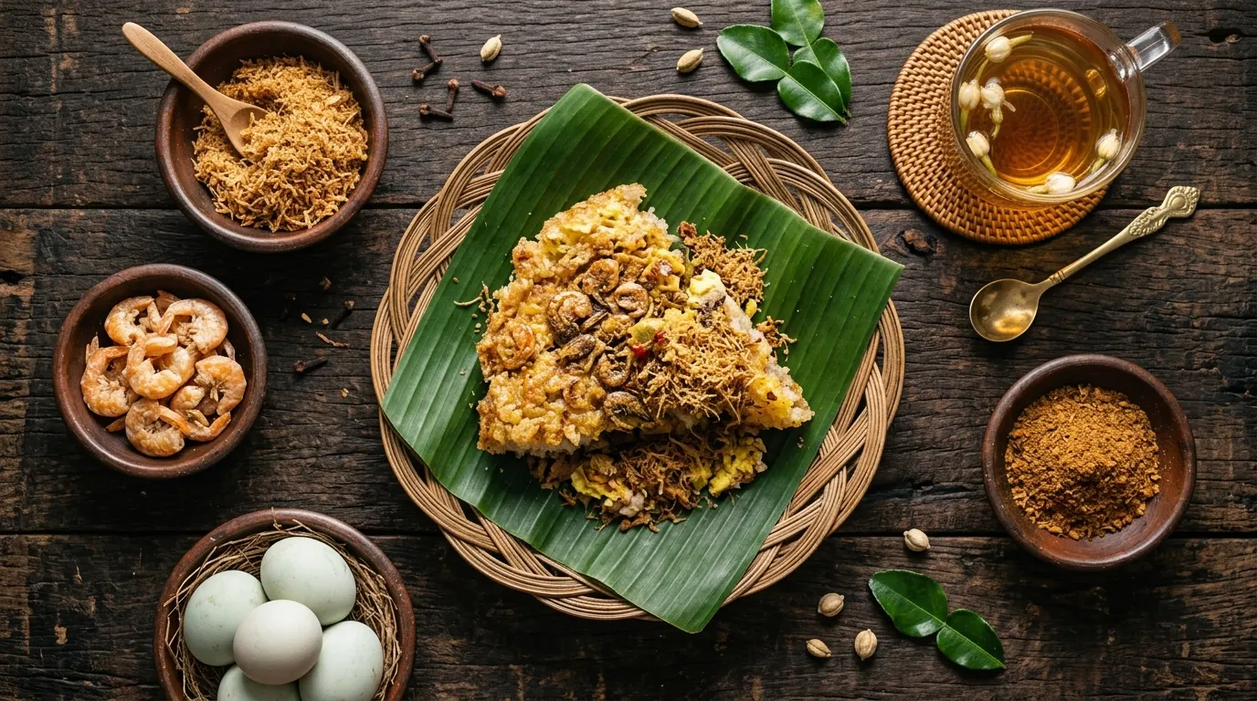 Kelezatan Gurih 'Kerak Telor Betawi' Tradisional dengan Taburan Serundeng Kelapa