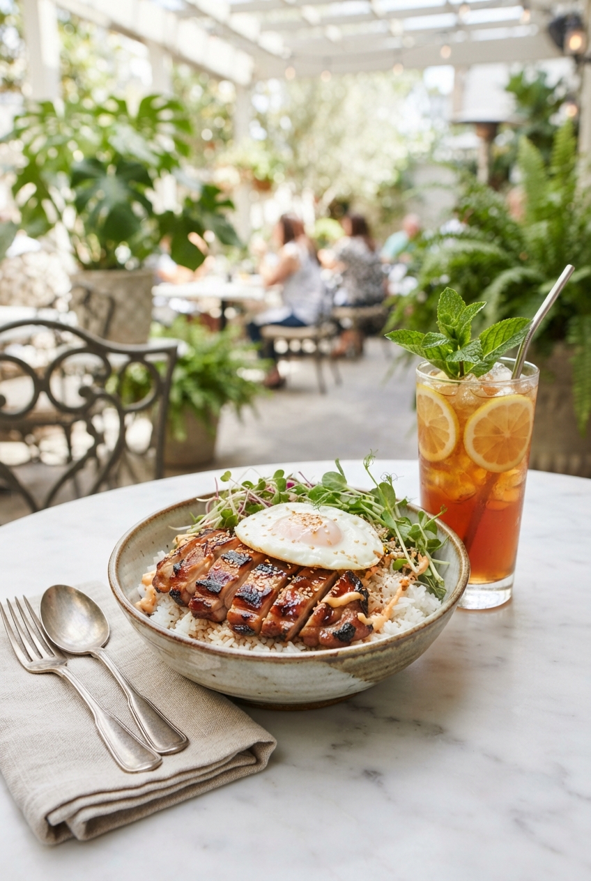 Express Lunch Deal: Main Course + Free Signature Beverage at At Patio!