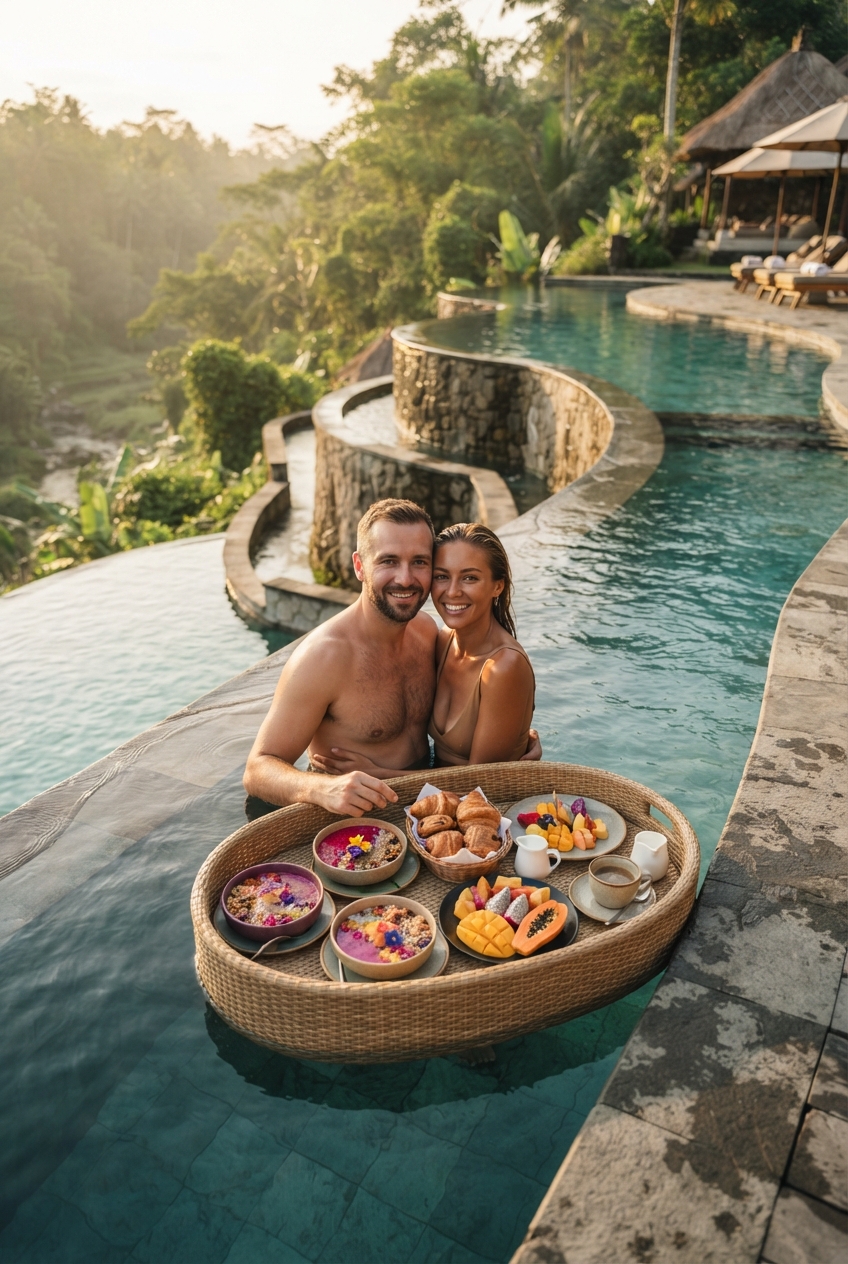 Romantic Floating Breakfast: Make Your Morning Magical in the Jungle!