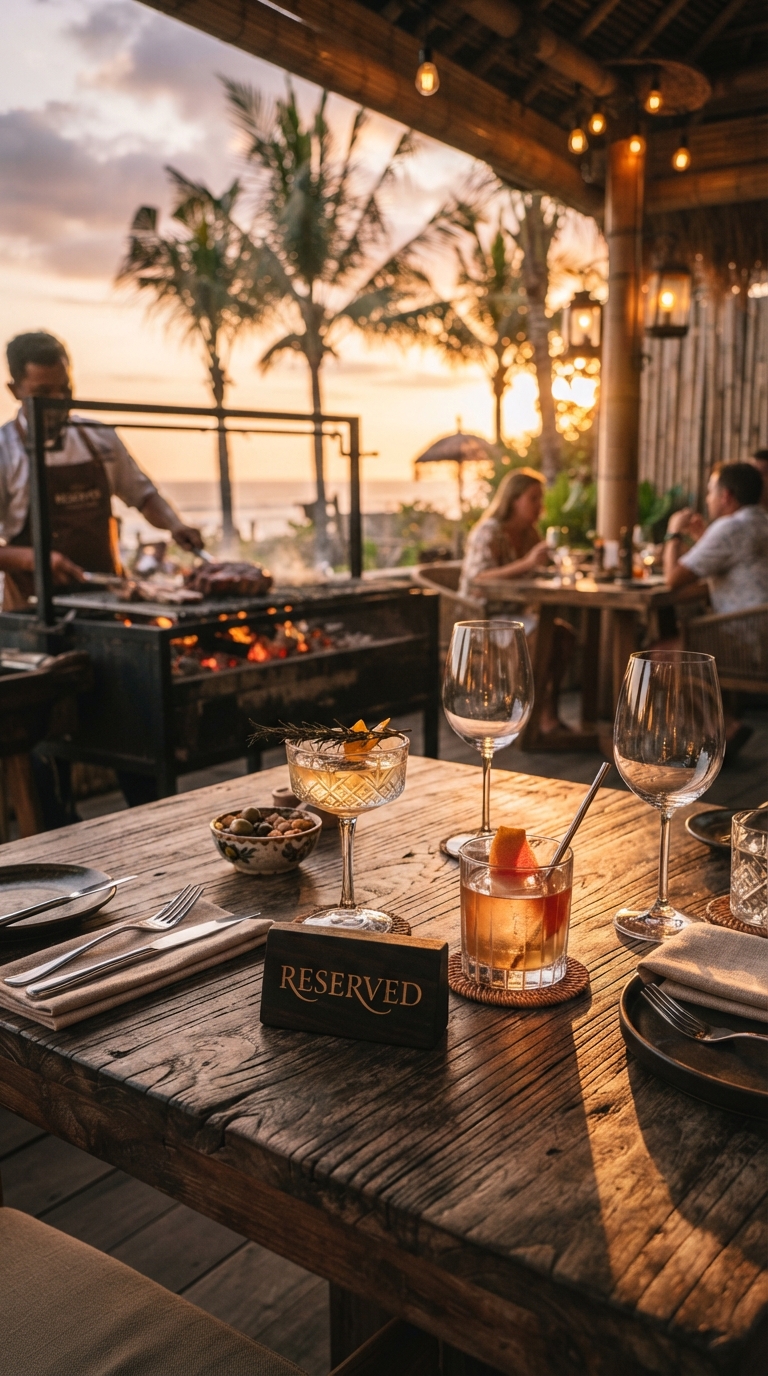Reserve Your Table at The Flow Bali: Wood-Fired Flavors & Pererenan Sunset Vibes!