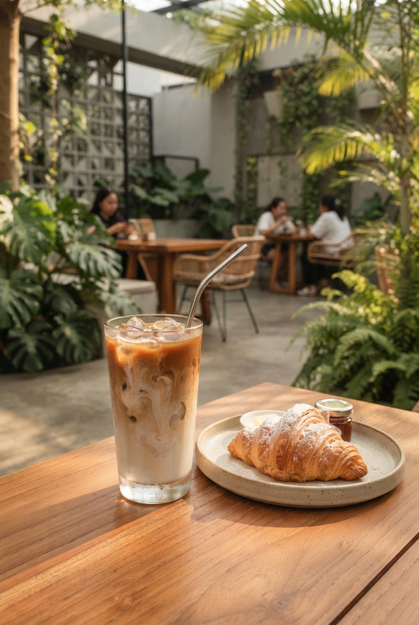 Sunset at Patio: Enjoy Special Coffee & Pastry Combo Deal!